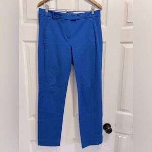 J. CREW MADDIE Pant Cobalt Royal Blue Slim Straight Leg Size 8